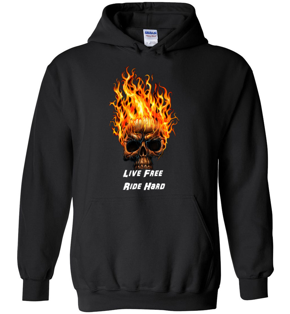 Live Free Ride Hard - Graphic Hoodie - Classically Styled