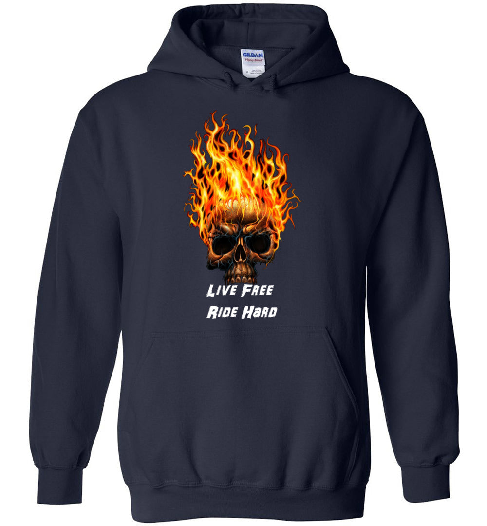 Live Free Ride Hard - Graphic Hoodie - Classically Styled