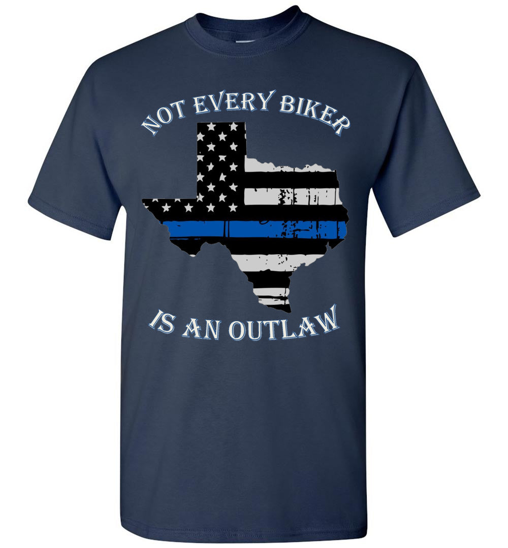 Texas Blue Line Biker - Graphic T Shirt - Classically Styled