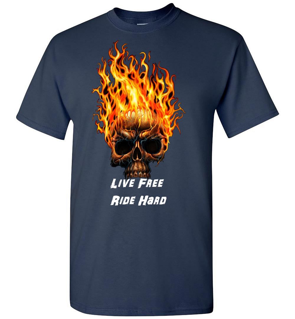 Live Free Ride Hard  - Graphic T Shirt - Classically Styled