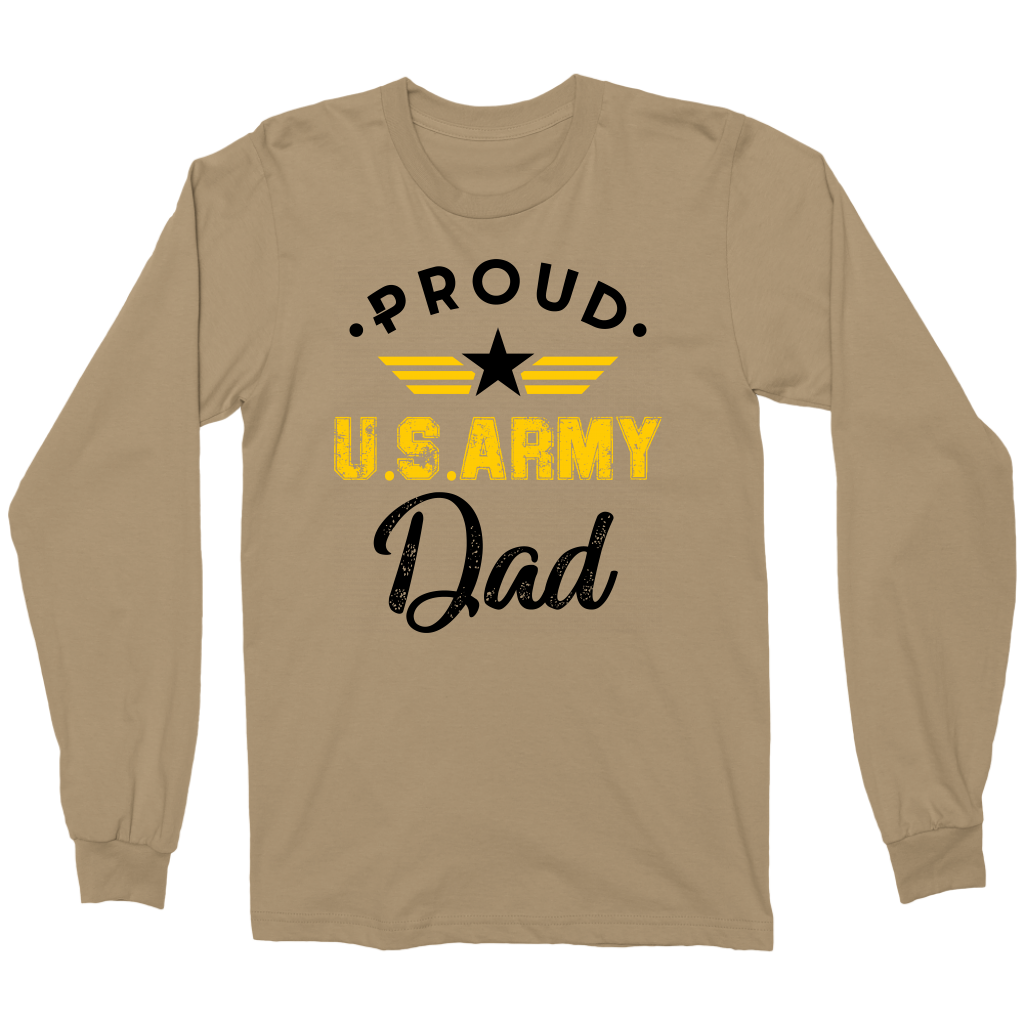 Proud US Army Dad Long Sleeve - Military Sand