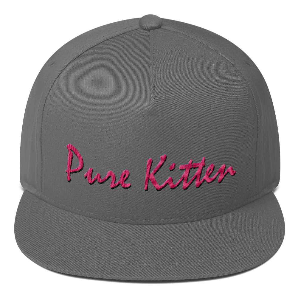 Pure Kitten Flat Bill Cap - Classically Styled