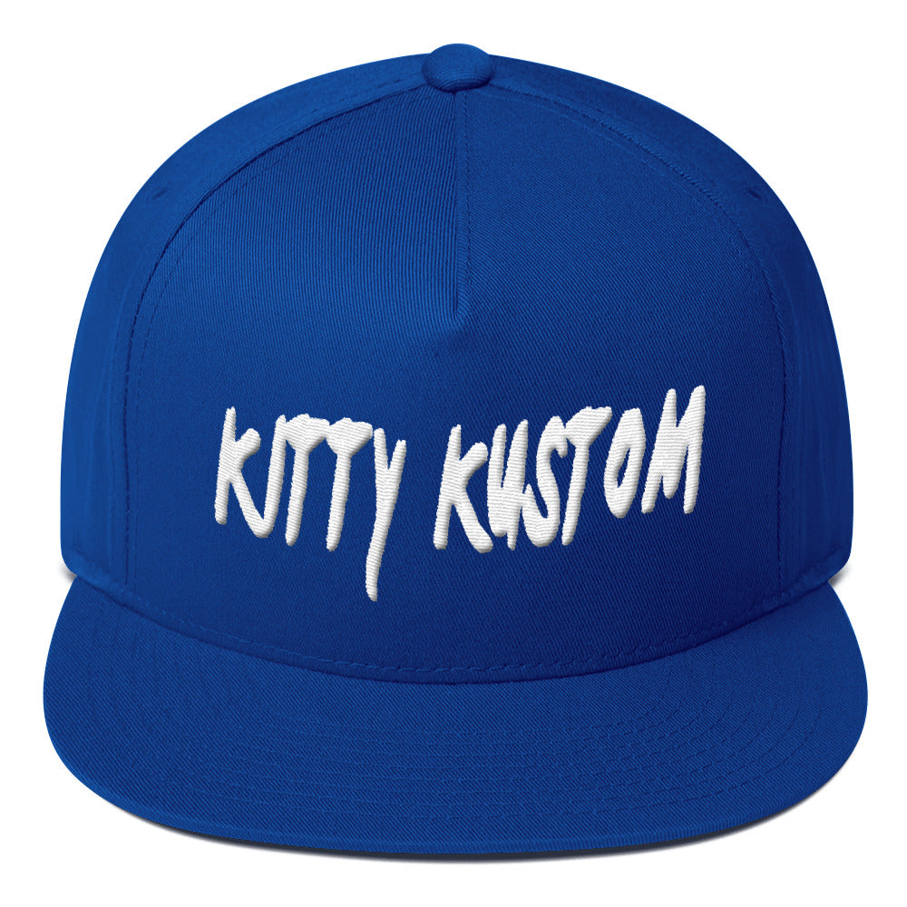 Kitty Kustom White Logo Hat - Classically Styled