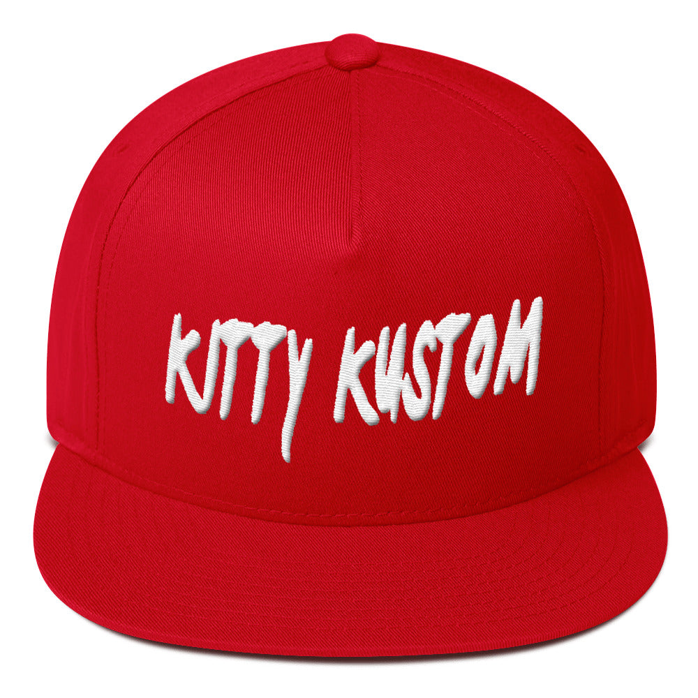 Kitty Kustom White Logo Hat - Classically Styled