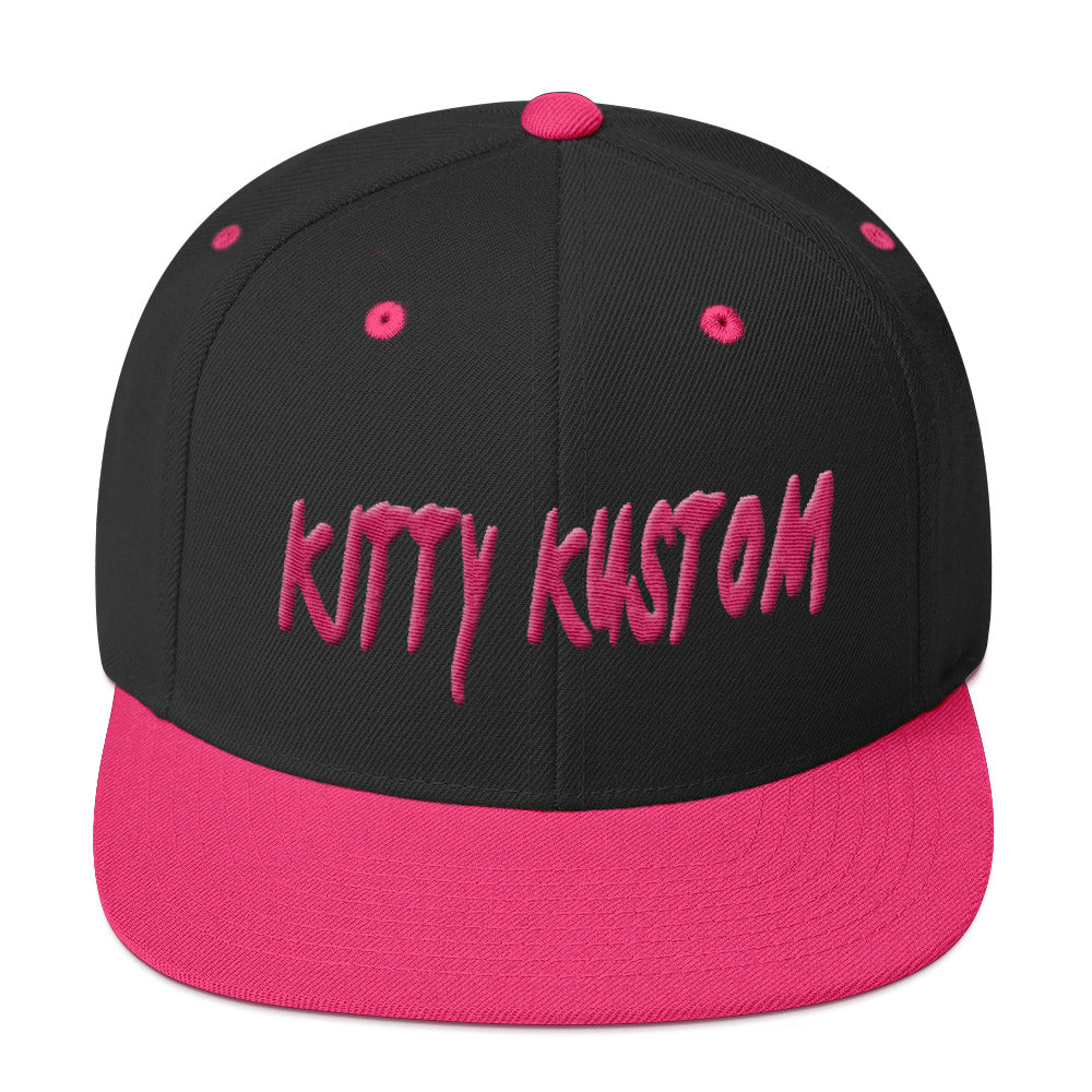 Kitty Kustom Pink on Black Hat - Classically Styled