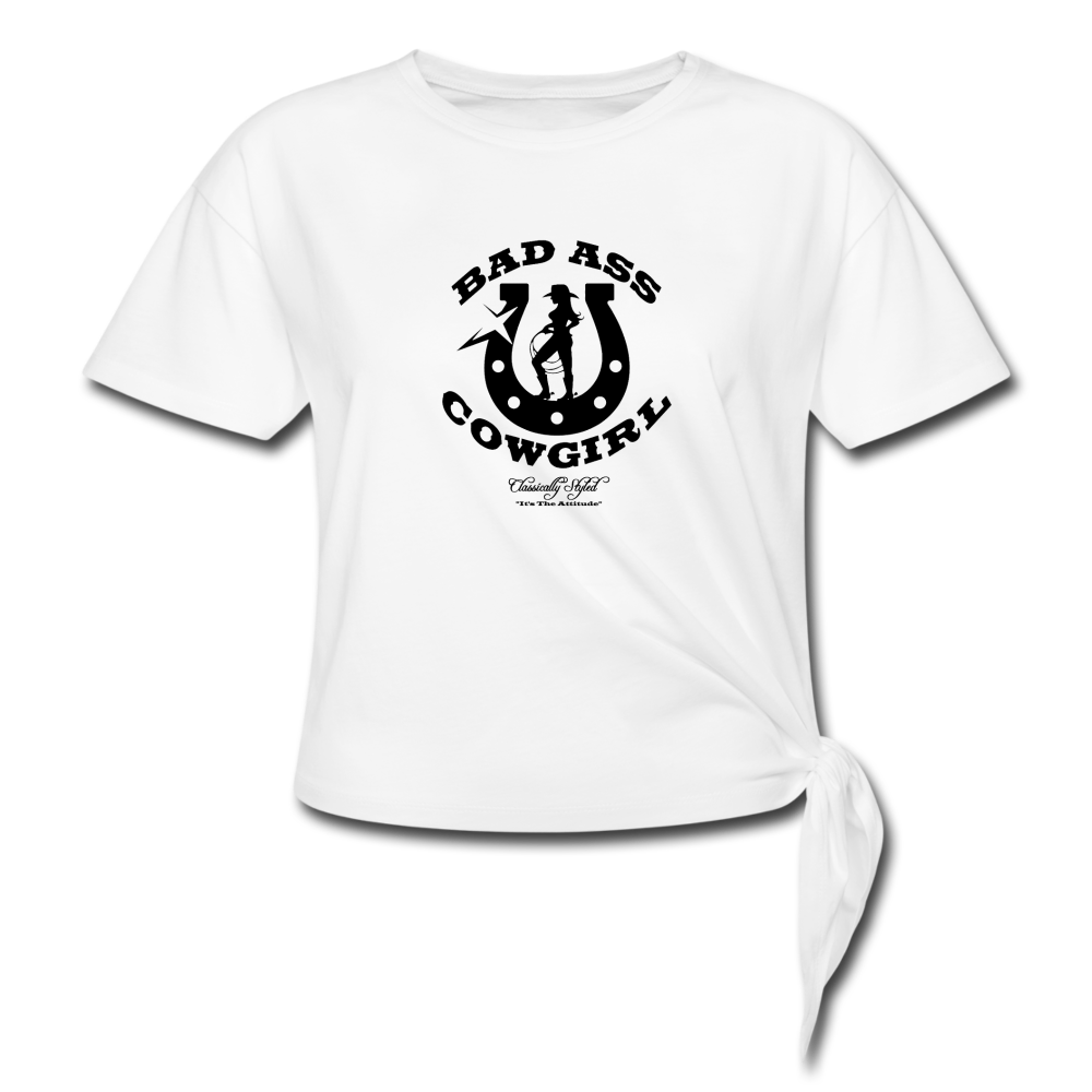 Bad Ass Cowgirl - Women's Knotted T ShirtClassically Styled