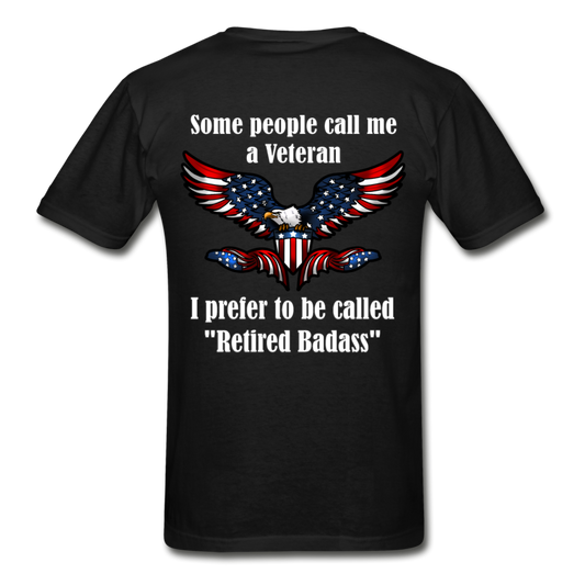 Veteran Retired Badass Ultra Cotton T Shirt - black