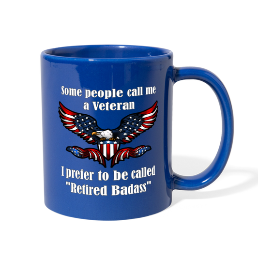 Retired Badass Full Color Mug - royal blue