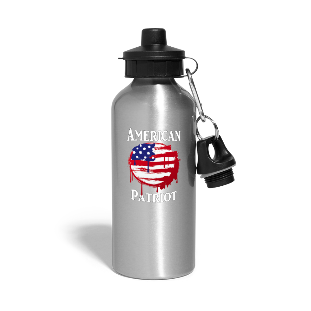 American Patriot Water Bottle - silver