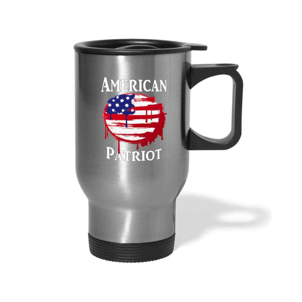 American Patriot Travel Mug - silver