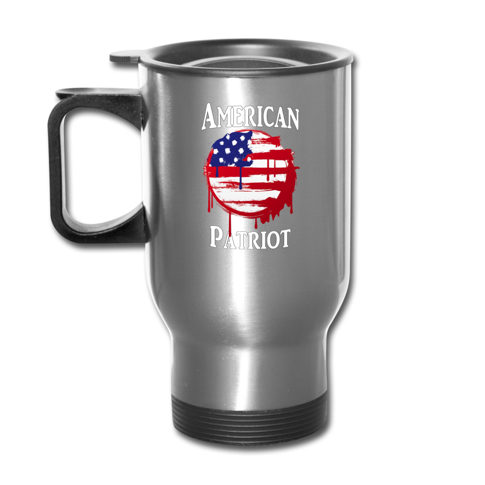 American Patriot Travel Mug - silver