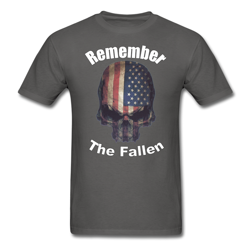 Remember The Fallen T Shirt - charcoal