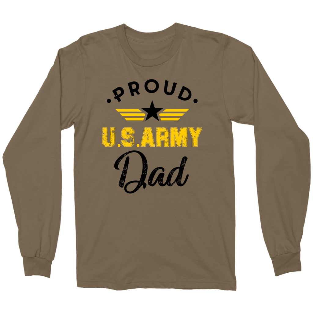 Proud US Army Dad Long Sleeve - Military Tan